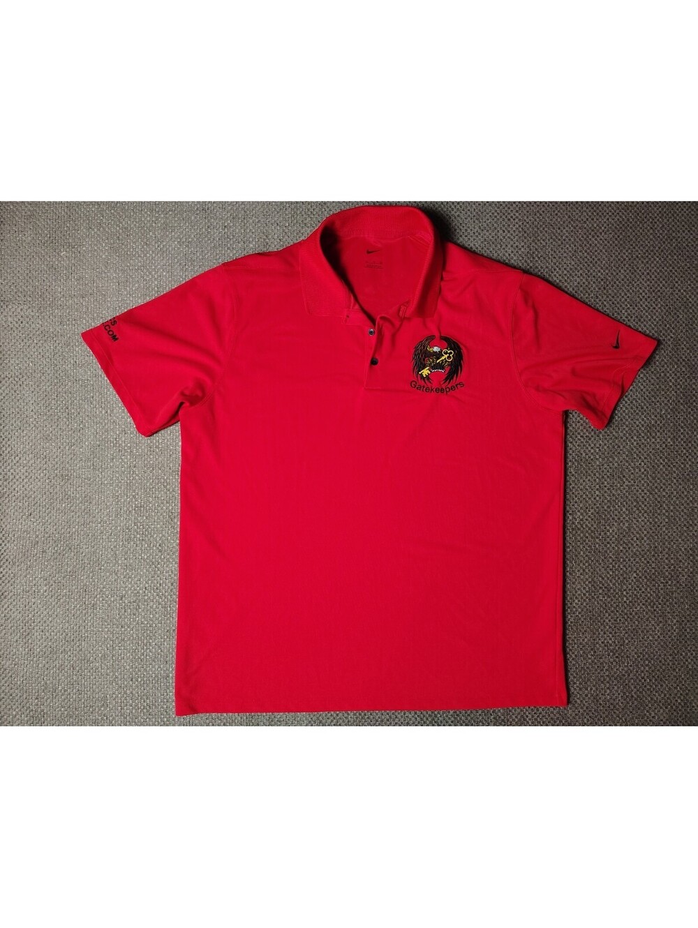 Nike Dri-FIT Polo Shirt XL Red USAF 341st Recruiting Squadron Gatekeepers Mens